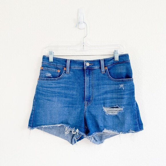 🌻 LEVI'S Denim Jean High Rise Shorts Size 30 - Picture 2 of 6
